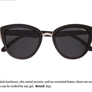 QUAY AUSTRALIA My Girl Sunglasses in Black/Smoke (*)